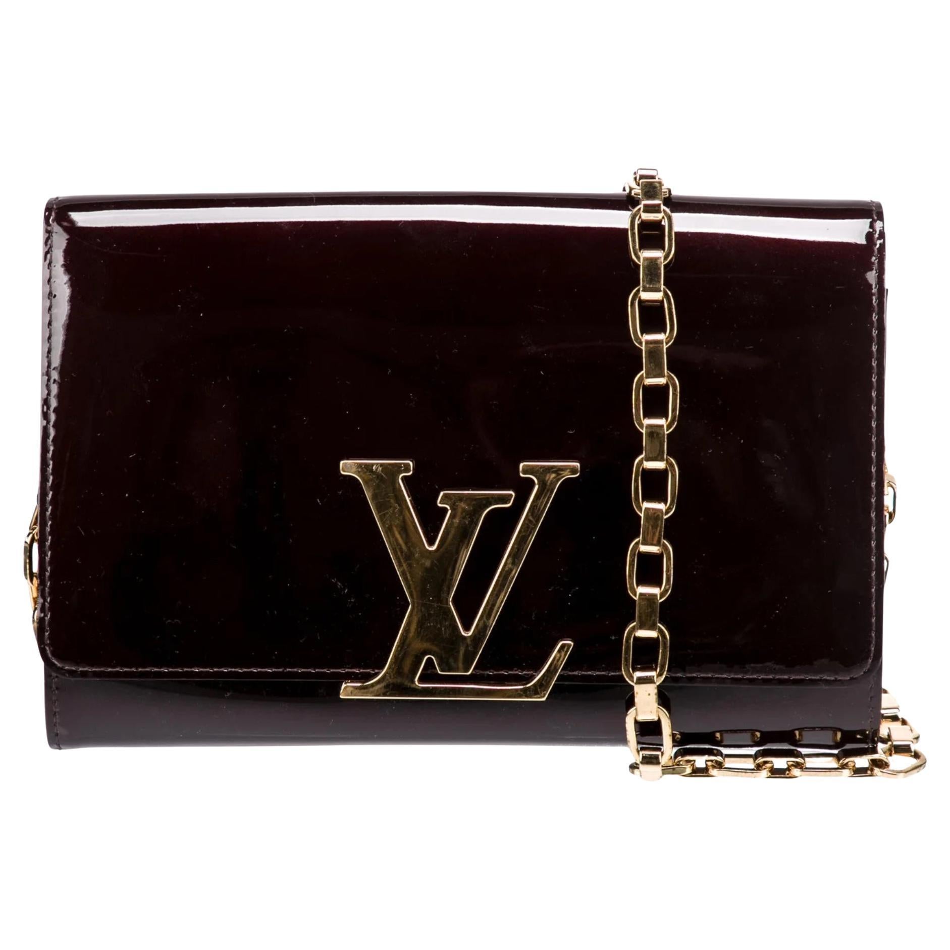 Louis Vuitton Vernis Leather Chain Louise GM Bag For Sale
