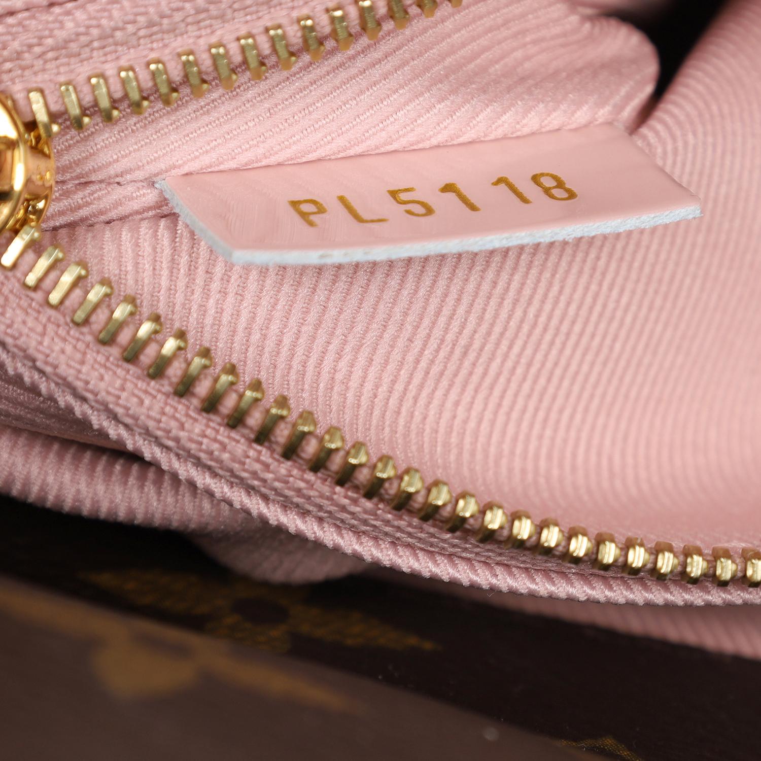Louis Vuitton Vernis Leather Monogram Cherrywood Shoulder Bag Rose Ballerine For Sale 11