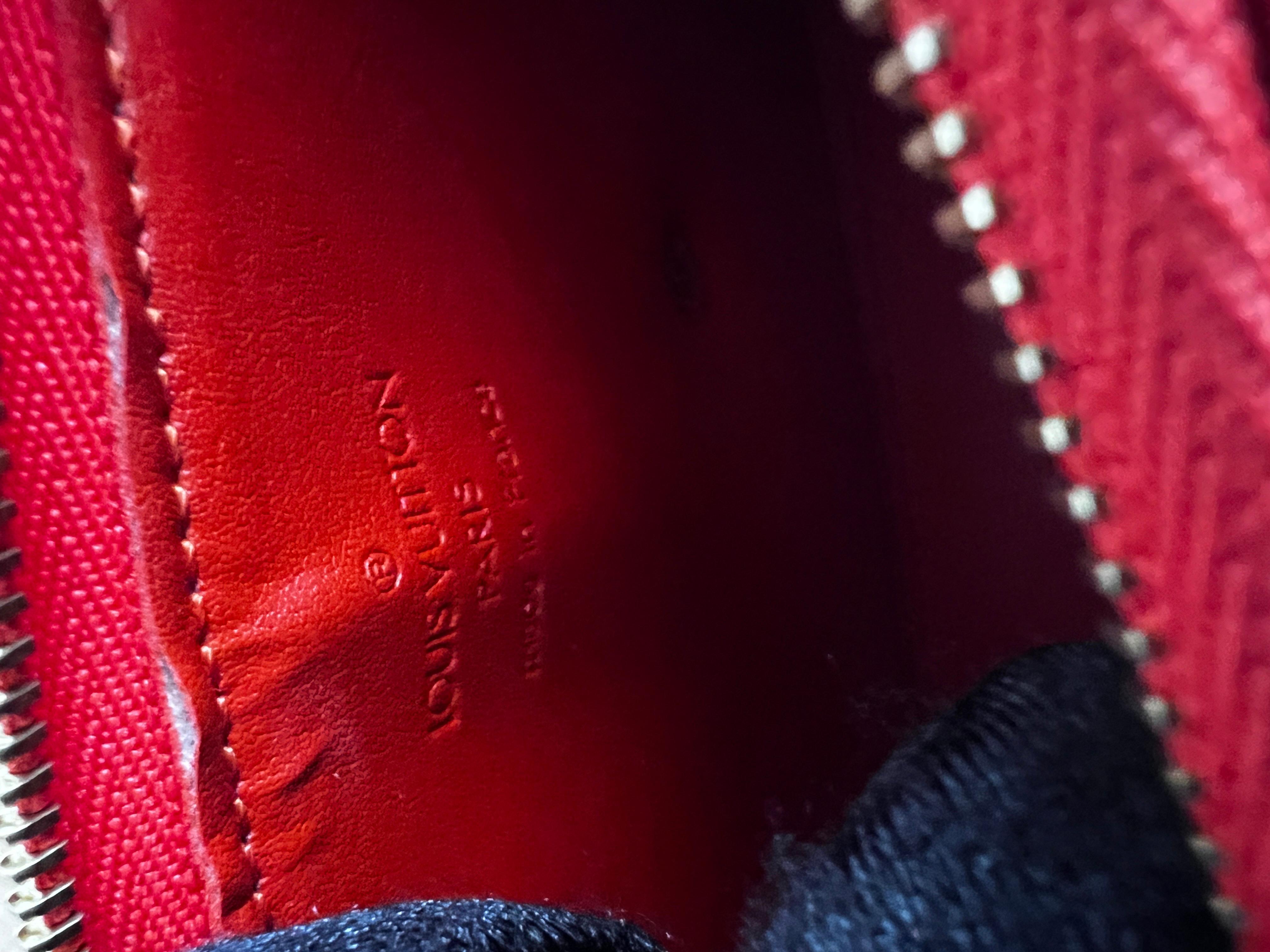 Louis Vuitton  Vernis Lexington Fleurs Pochette orange For Sale 8