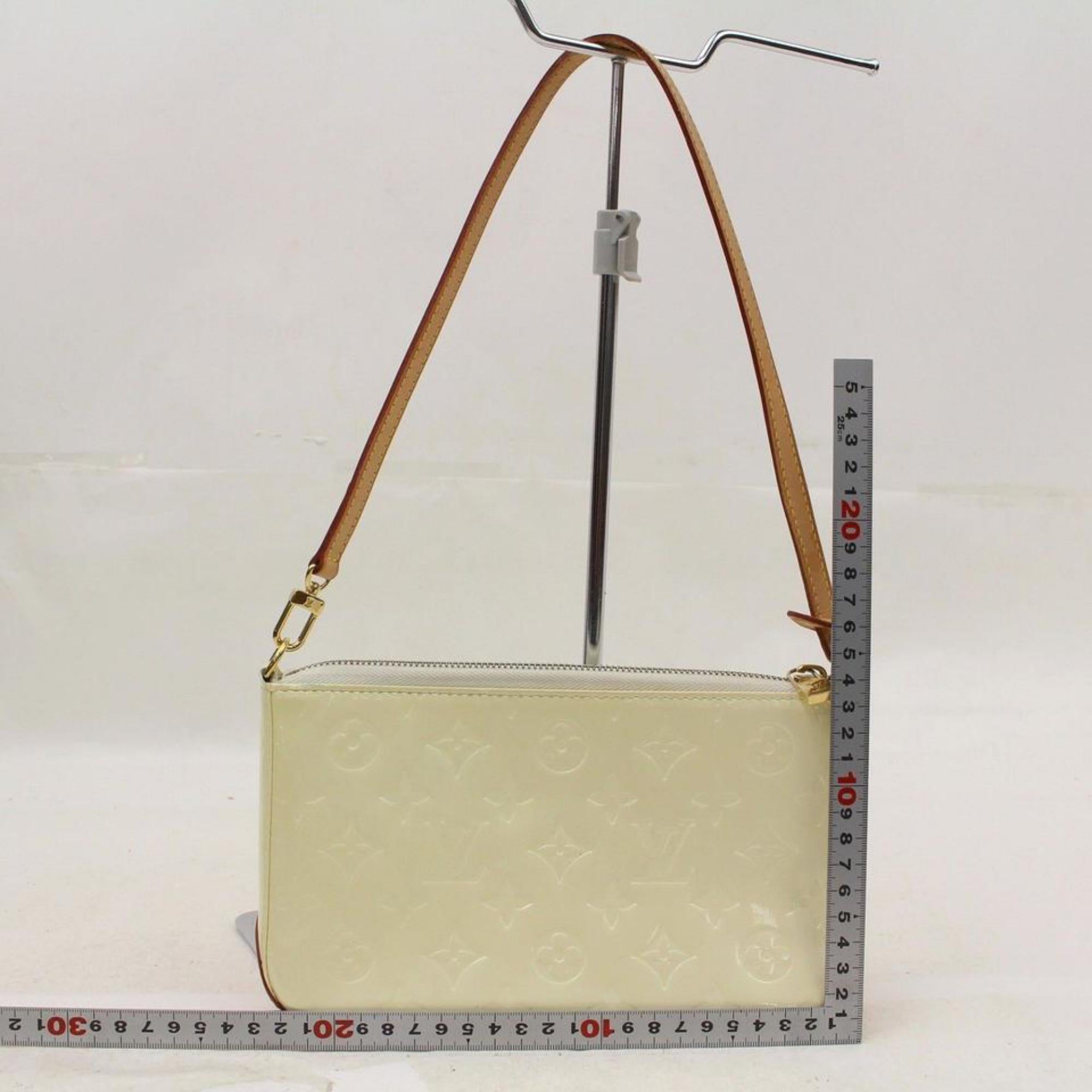 Louis Vuitton  Vernis Mallory Square 866184 Baige Patent Leather Shoulder Bag For Sale 1