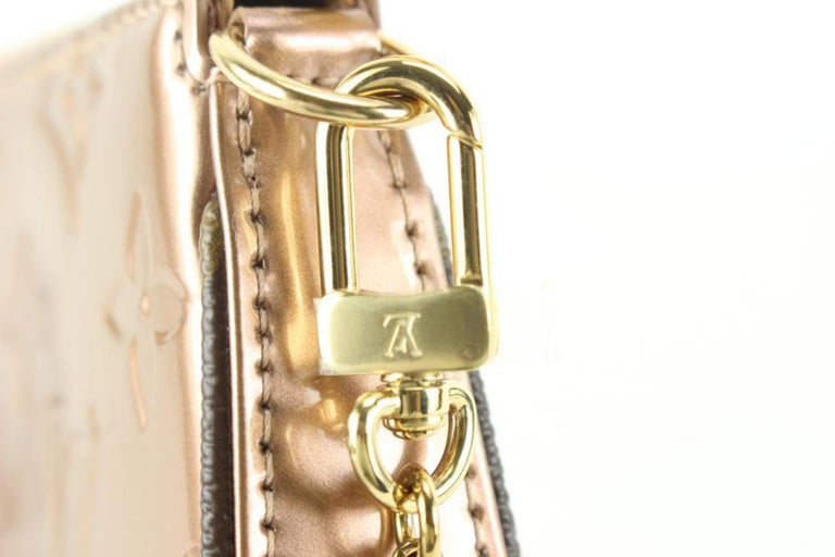 BN AUTHENTIC LV MINI POCHETTE IN VERNIS LEATHER WITH GOLD HARDWARE