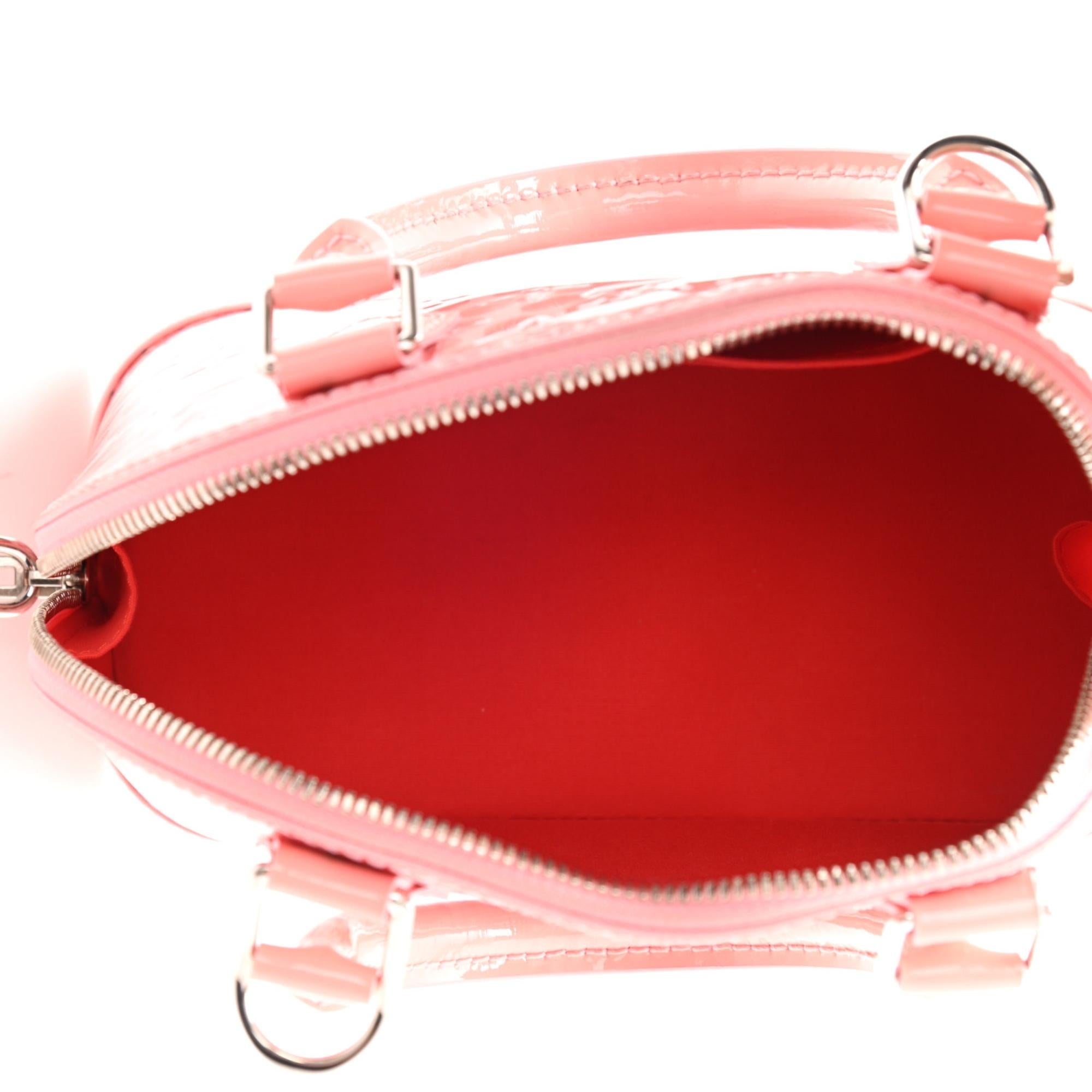 Women's Louis Vuitton Vernis Pink Jungle Dots Alma Bb Bag