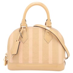Louis Vuitton Vernis Rayures Alma BB Beige x Rose Ballerine
