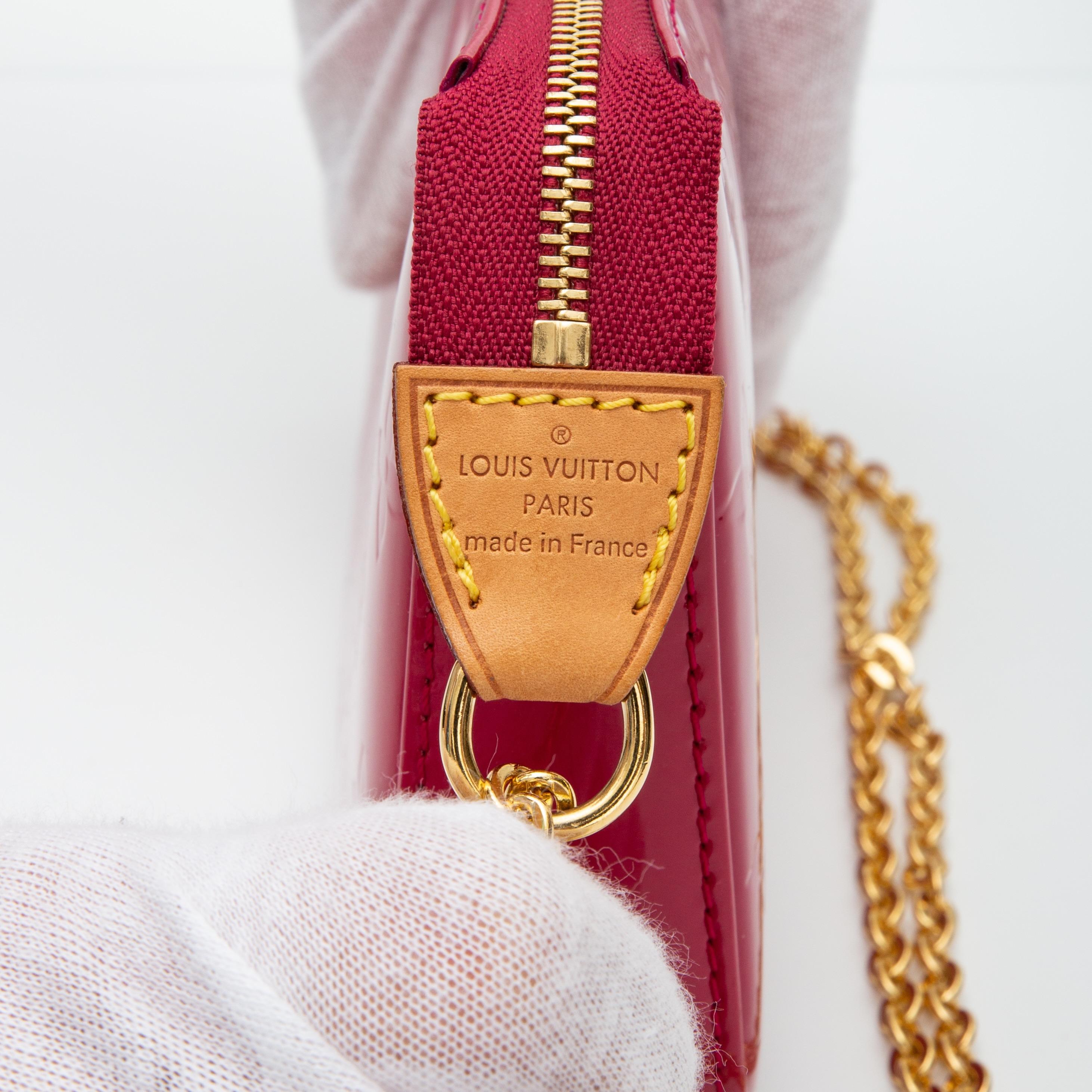 Louis Vuitton Vernis Red Monogram Pochette Accessoires NM (2013) Bag 1