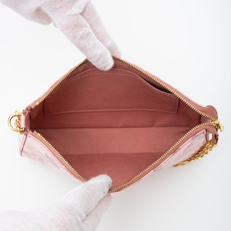 Louis+Vuitton+Pochette+Accessoires+Shoulder+Bag+Pink+Monogram+Ikat+Vernis+Leather  for sale online