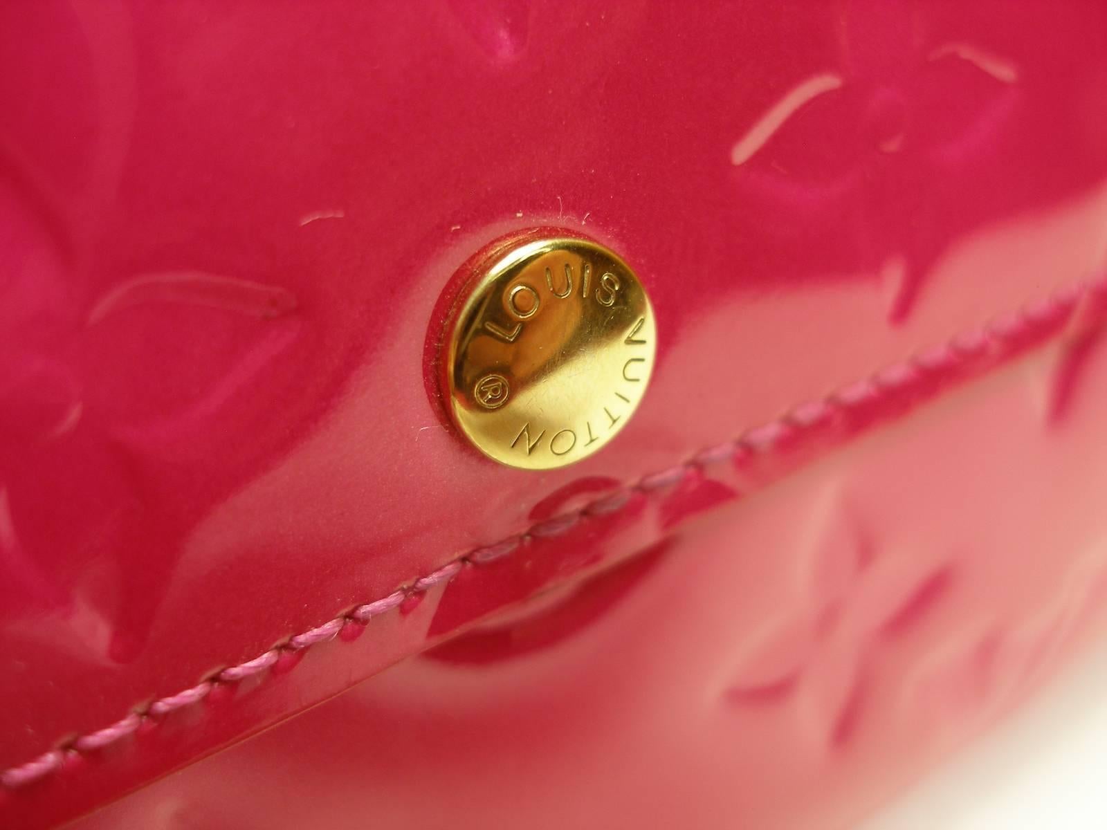  Louis Vuitton Vernis Sarah Wallet Monogram Vernis Rose Pink / Good Condition  4