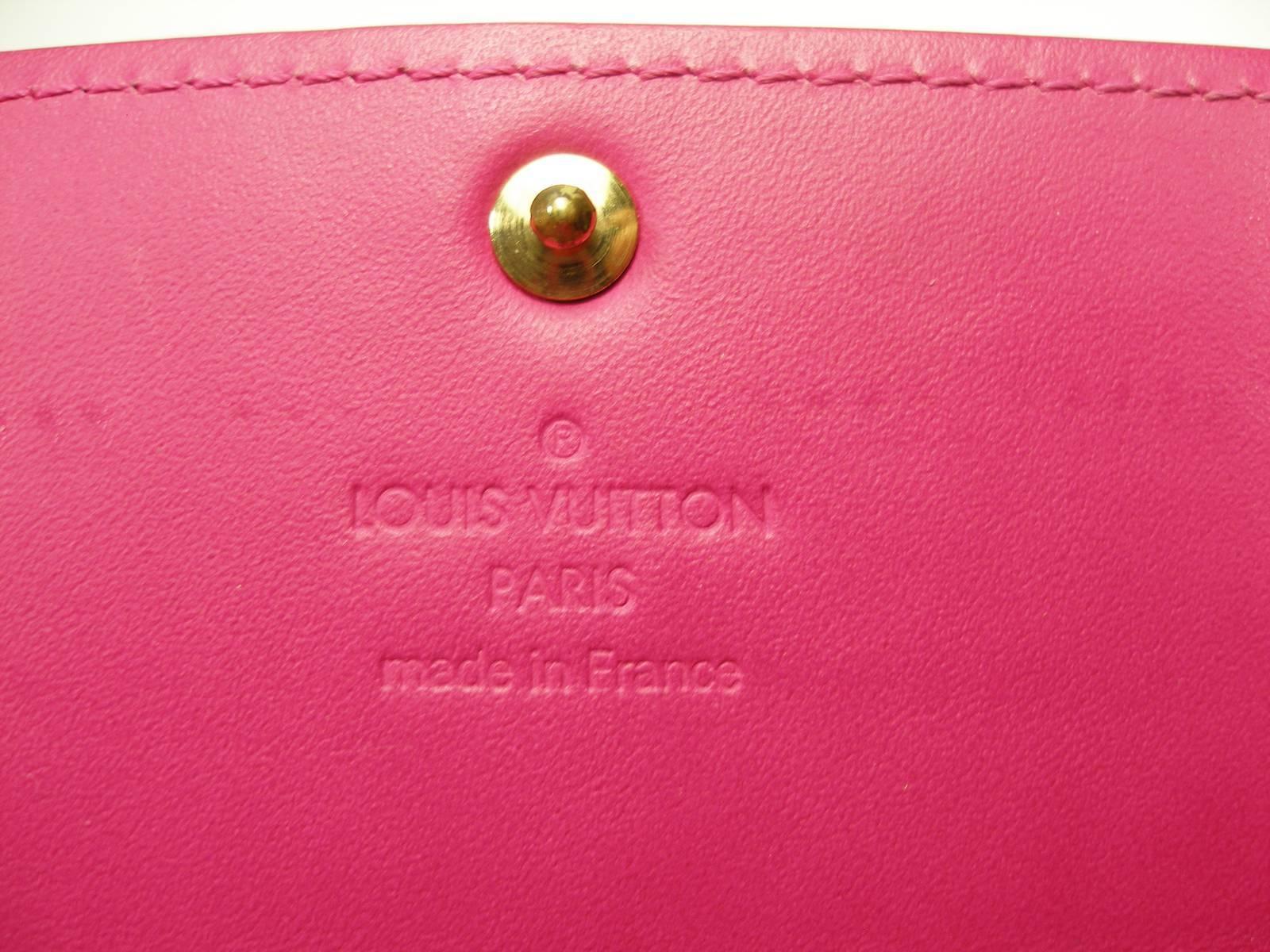 louis vuitton hot pink wallet