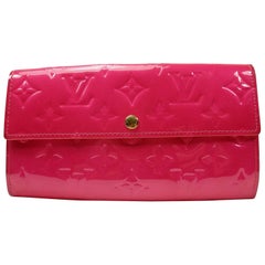 Louis Vuitton Vernis Sarah Wallet Monogram Vernis Rose Pink / Good Condition