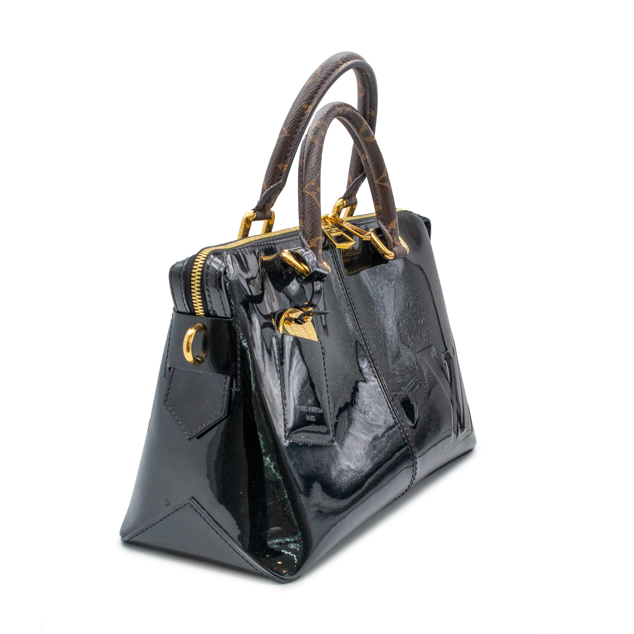 Louis Vuitton Vernis Tote Miroir Monogram Noir M54626 Leather Ladies Handbag For Sale 8