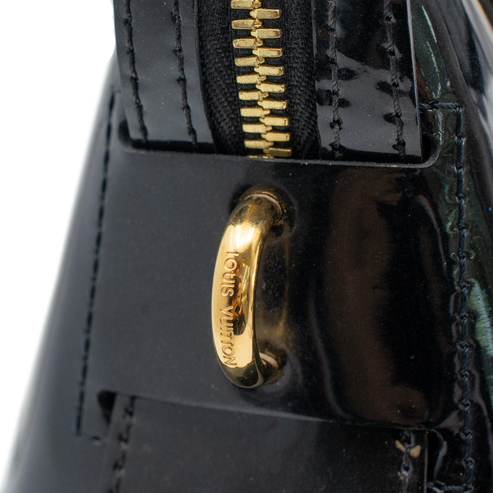 Louis Vuitton Vernis Tote Miroir Monogram Noir M54626 Leather Ladies Handbag For Sale 10