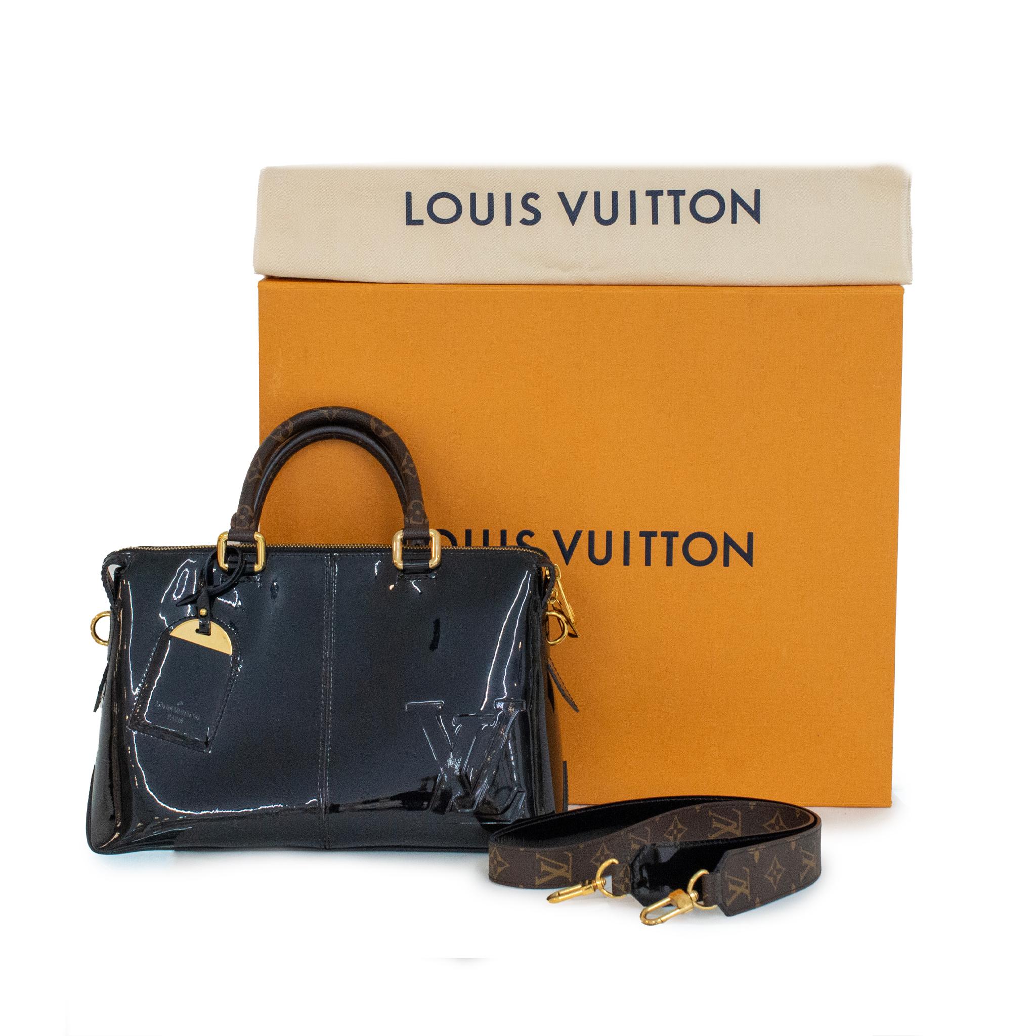 Louis Vuitton Vernis Tote Miroir Monogram Noir M54626 Leather Ladies Handbag For Sale 14