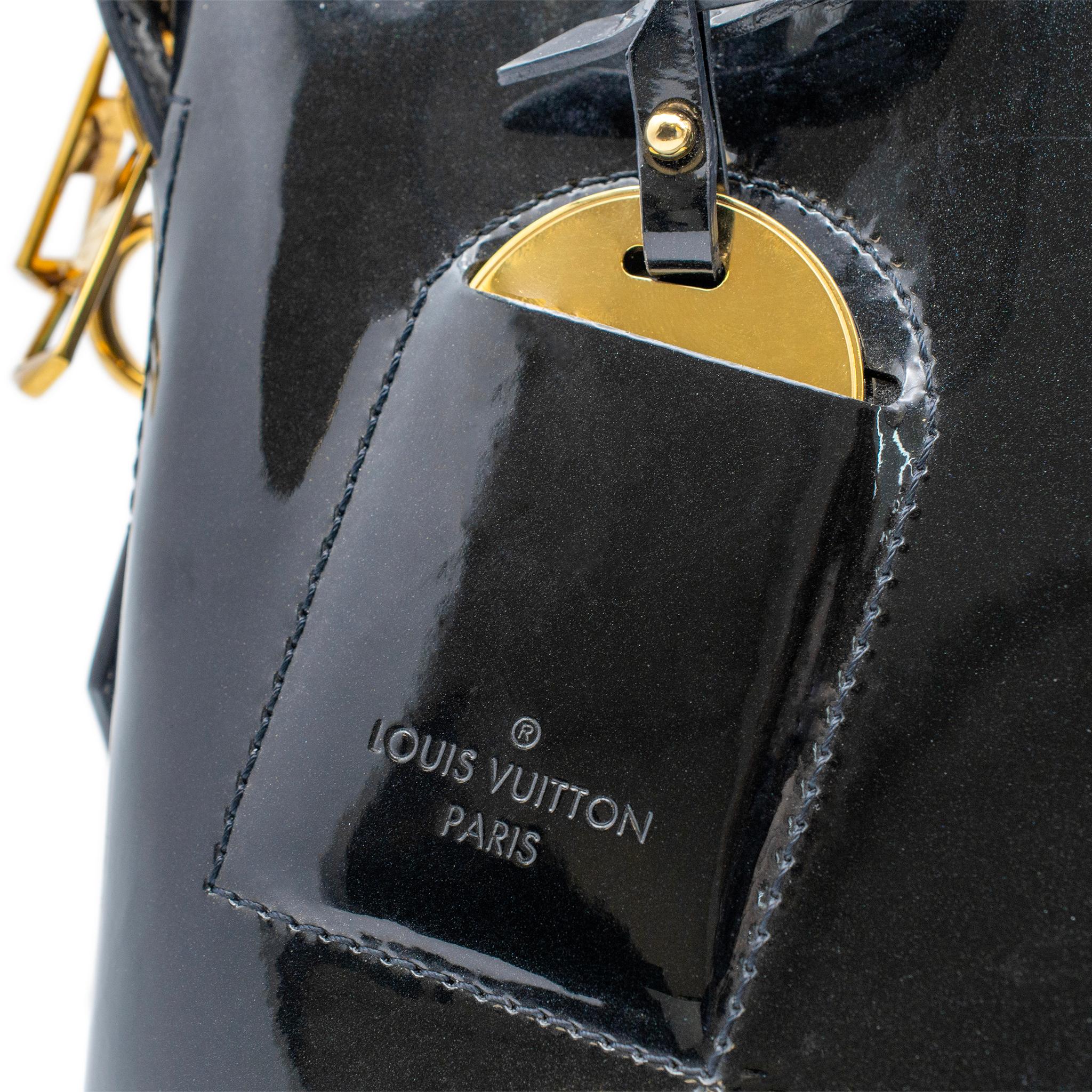 Louis Vuitton Vernis Tote Miroir Monogram Noir M54626 Leather Ladies Handbag For Sale 1