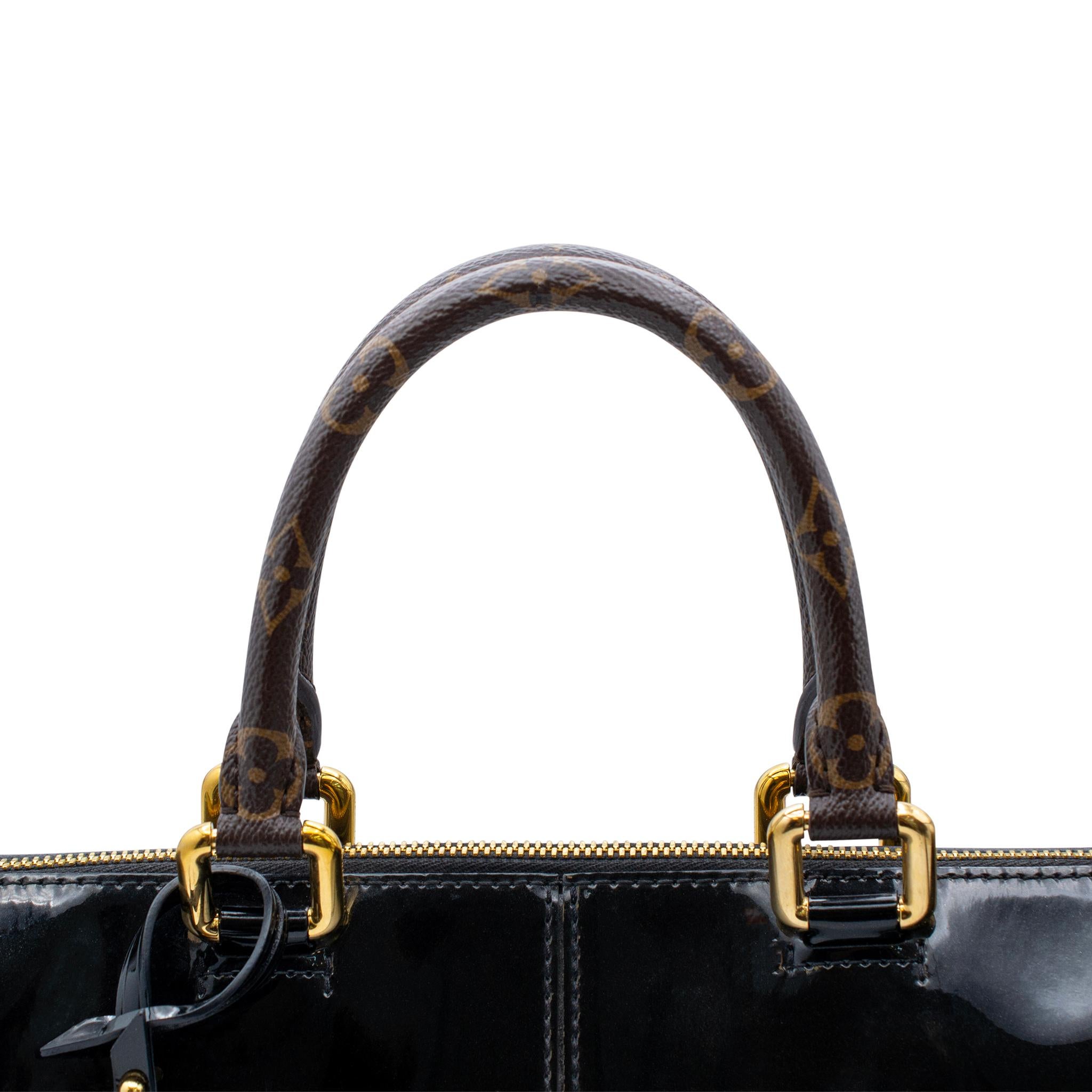 Louis Vuitton Vernis Tote Miroir Monogram Noir M54626 Leather Ladies Handbag For Sale 2