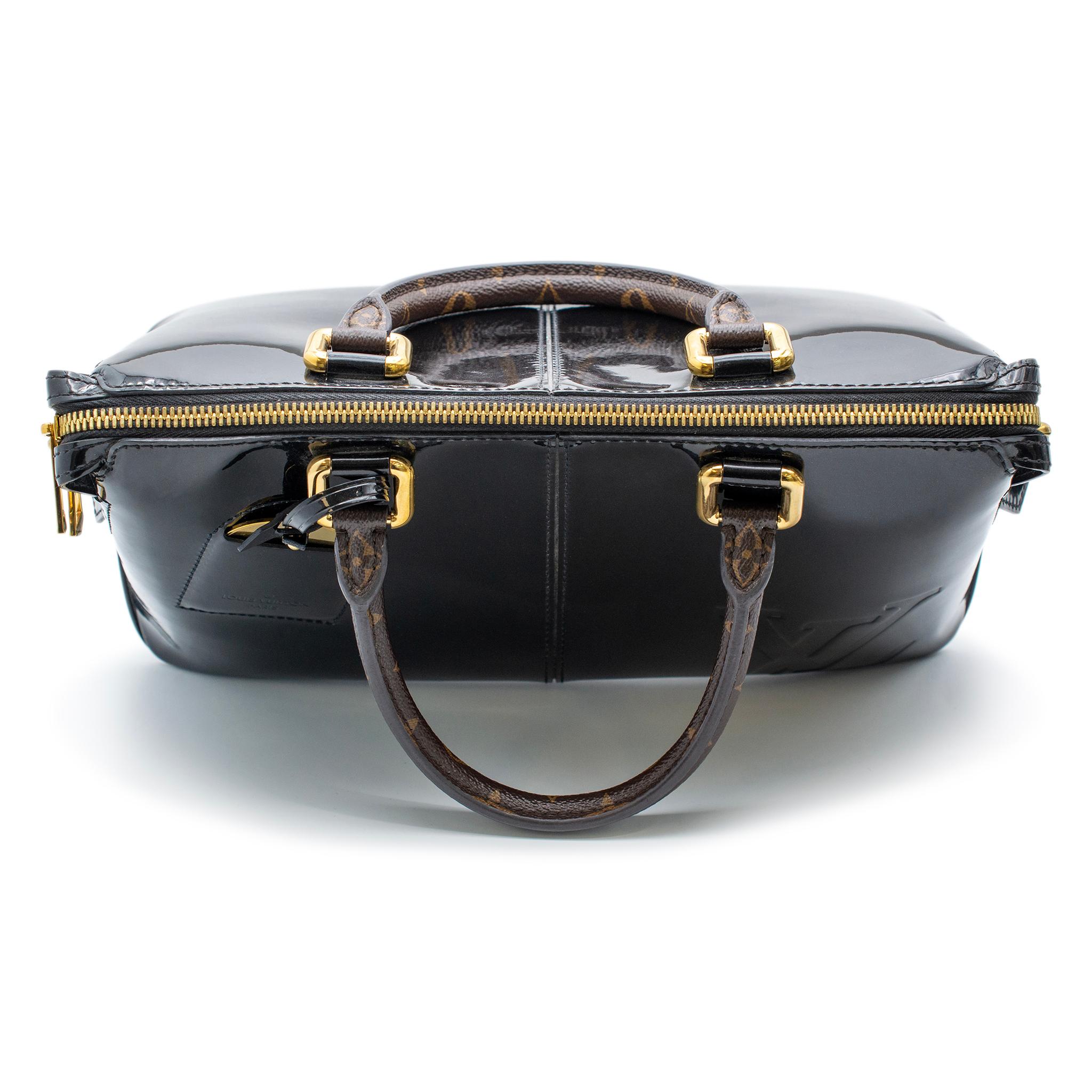Louis Vuitton Vernis Tote Miroir Monogram Noir M54626 Leather Ladies Handbag For Sale 3