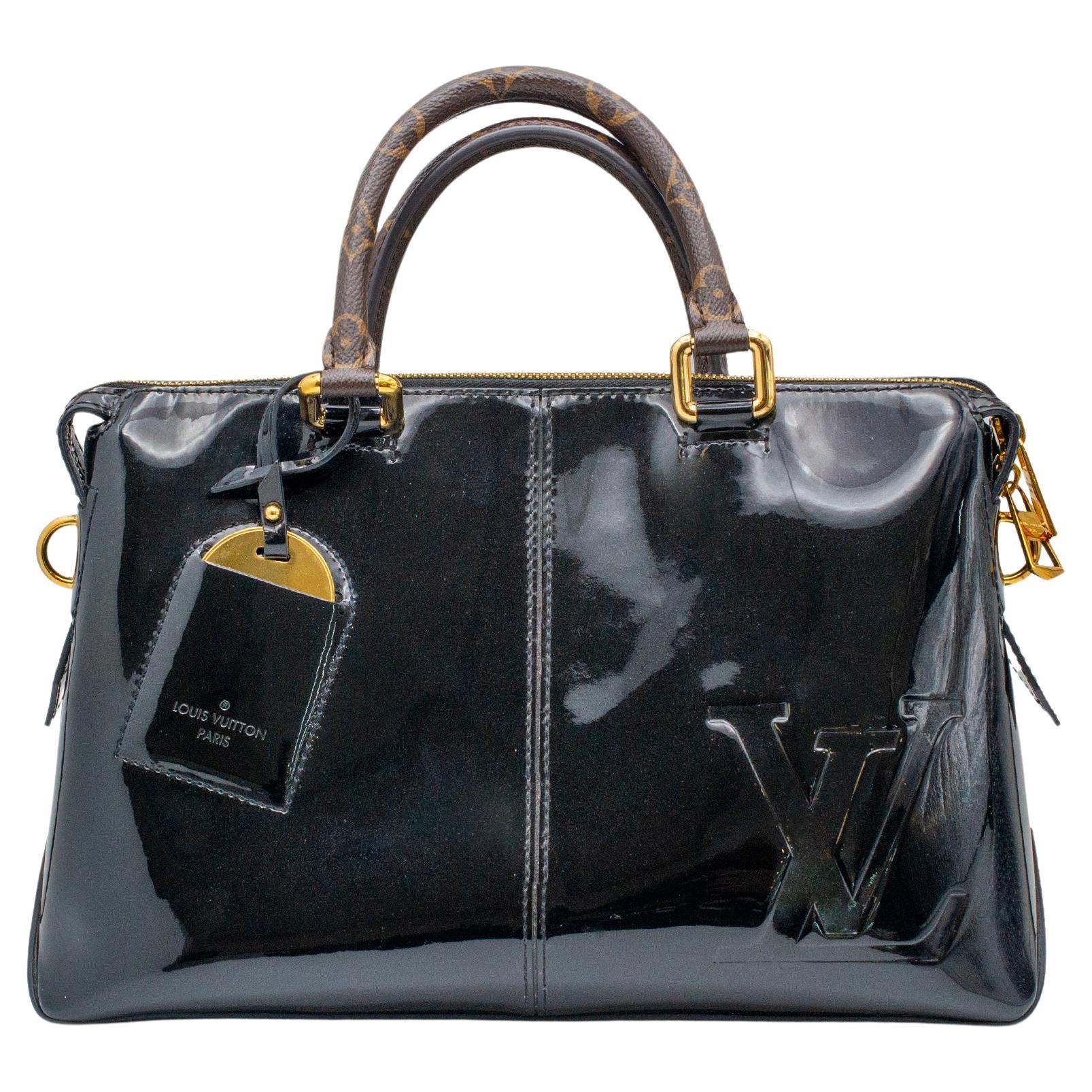 Louis Vuitton Vernis Tote Miroir Monogram Noir M54626 Leather Ladies Handbag For Sale