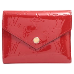 Used Louis Vuitton Vernis Victorine Wallet Red