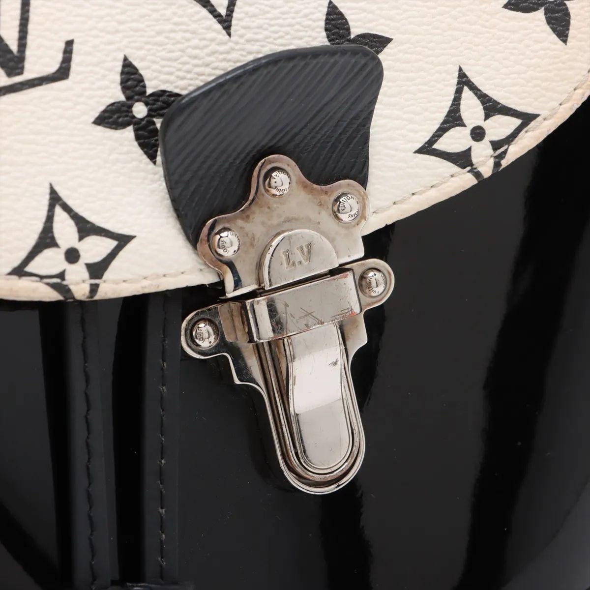 Louis Vuitton Vernis x Monogram Hot Springs Mini Backpack Black For Sale 8