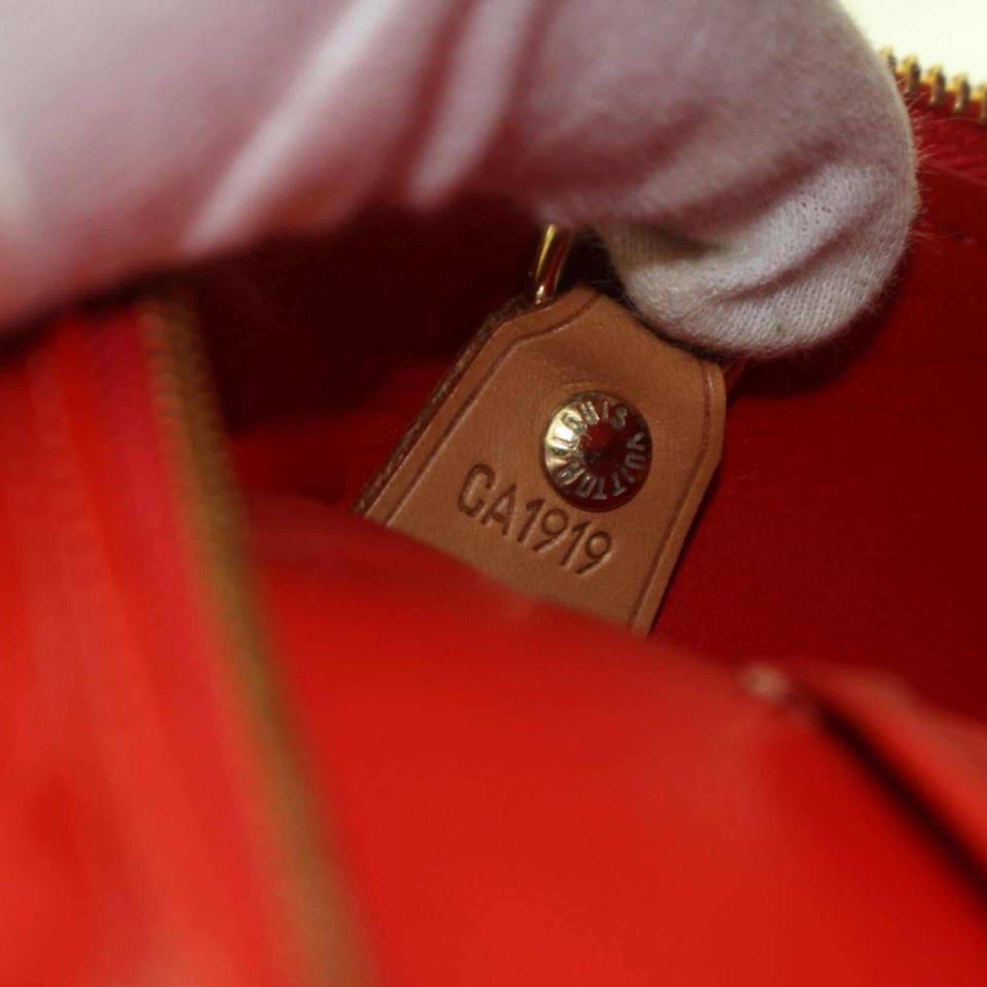louis vuitton handbag red patent leather