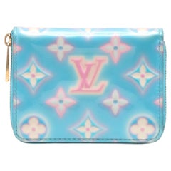 Louis Vuitton Vernis Zippy Coin Purse Baby Blue Neon
