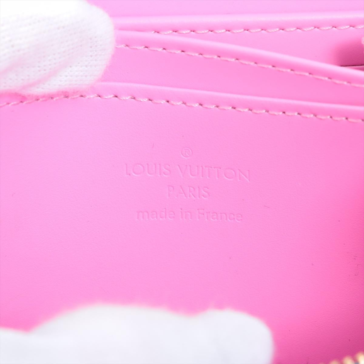 Louis Vuitton Vernis Geldbörse mit Reißverschluss Münze Geldbörse Babyblau Neon x Rosa 6