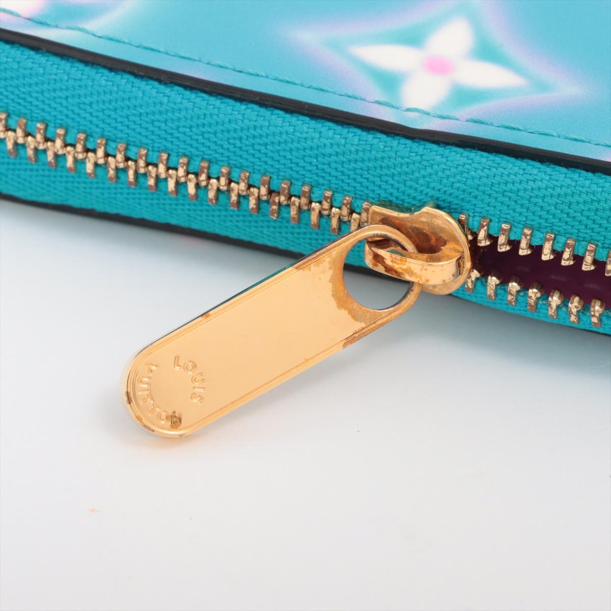 Louis Vuitton Vernis Geldbörse mit Reißverschluss Münze Geldbörse Babyblau Neon x Rosa 7