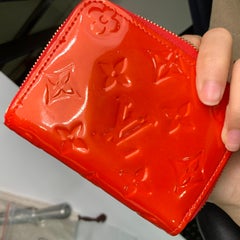 Louis Vuitton Vernis Zippy Coin Purse Monogram Red Pomme D'Amour Wallet