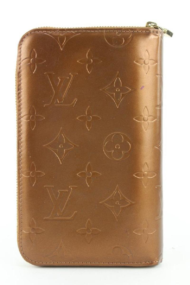 Women's Louis Vuitton Vernis Zippy Compact Wallet Bronze 141lvs429 For Sale