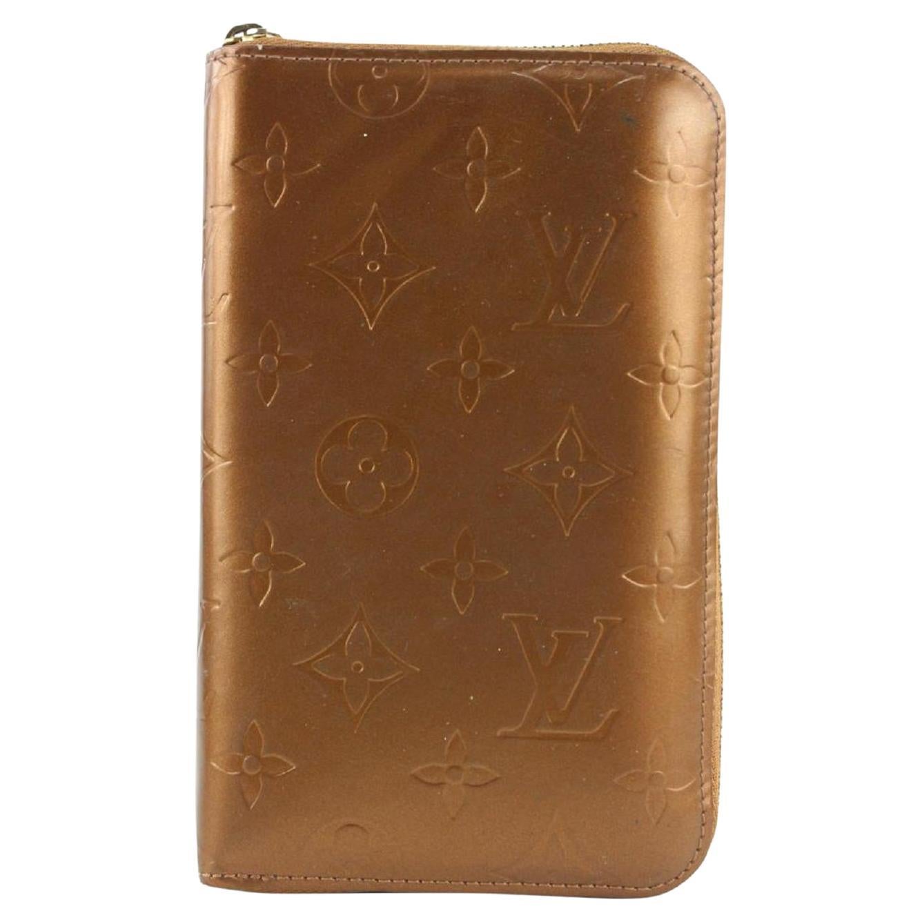 Louis Vuitton Vernis Zippy Compact Wallet Bronze 141lvs429 For Sale