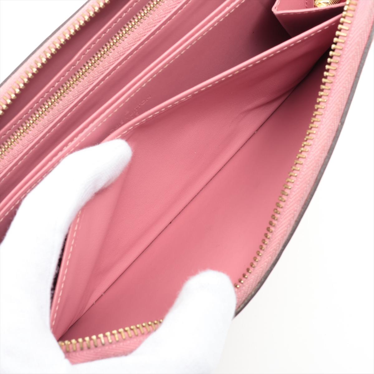Louis Vuitton Vernis Zippy Long Wallet Rose Ballerine For Sale 5