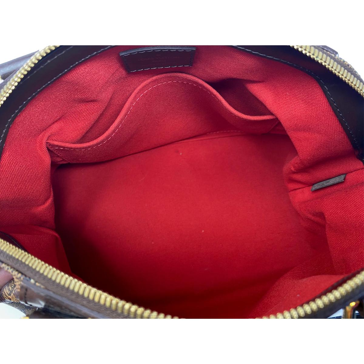 Louis Vuitton Verona PM Damier Ebene Canvas Handbag In Good Condition For Sale In Boca Raton, FL