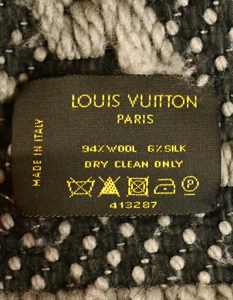 $600 Louis Vuitton Monogram Canvas Verone Wool Silk Logomania