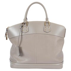 LOUIS VUITTON Verone taupe Suhali leather LOCKIT MM Tote Bag