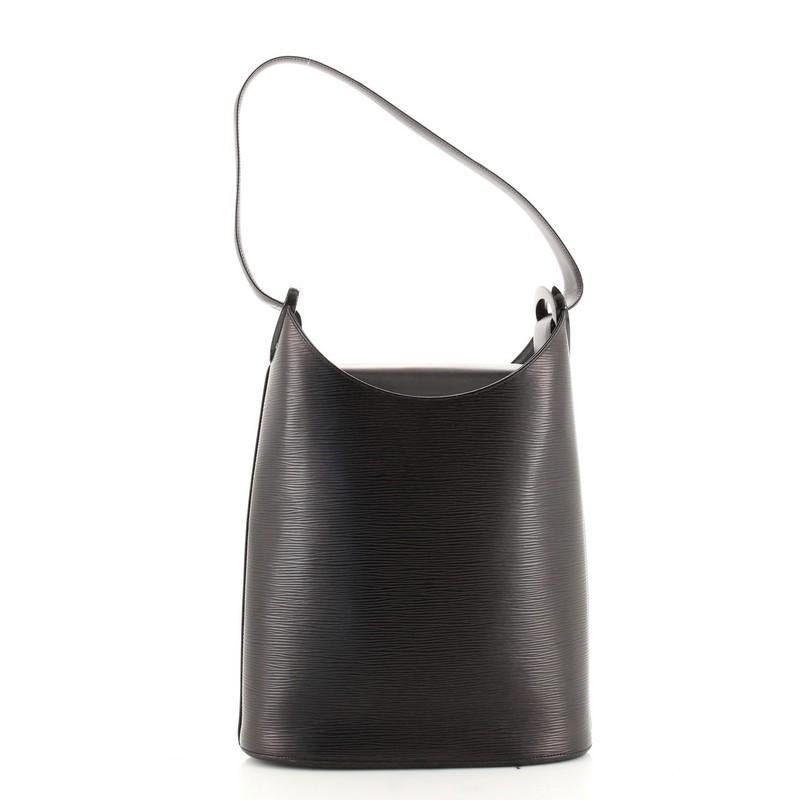 Black Louis Vuitton Verseau Handbag Epi Leather