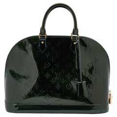 Louis Vuitton Vert Bronze Monogram Vernis Alma GM Bag