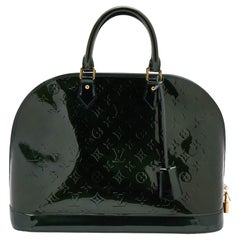 Louis Vuitton Vert Bronze Monogram Vernis Leather Alma GM Bag For Sale at  1stDibs