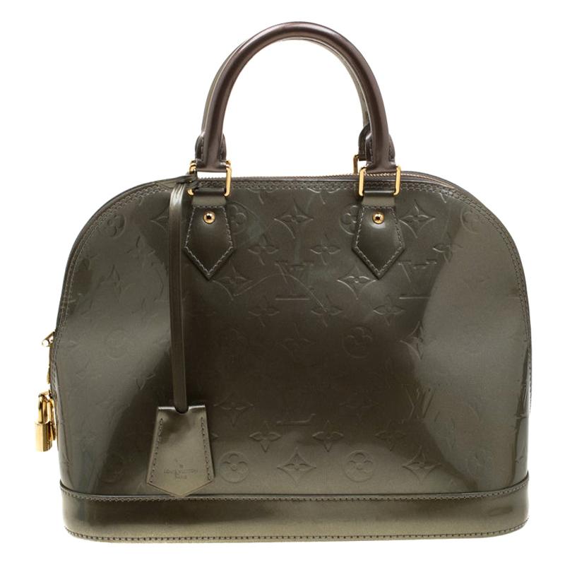 Louis Vuitton Vert Bronze Monogram Vernis Alma PM Bag