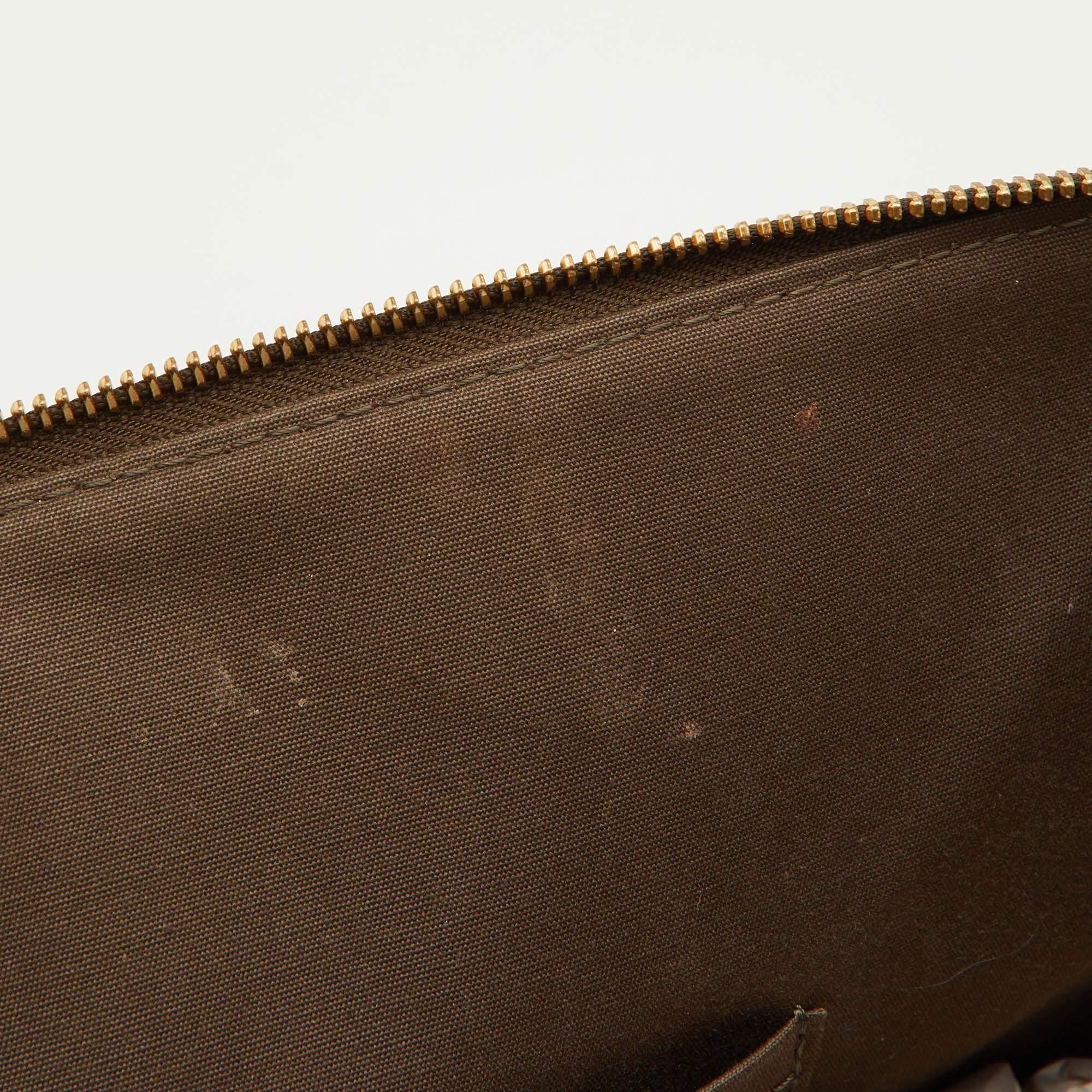 Louis Vuitton Vert Bronze Monogramm Vernis Bellevue GM Tasche im Angebot 7