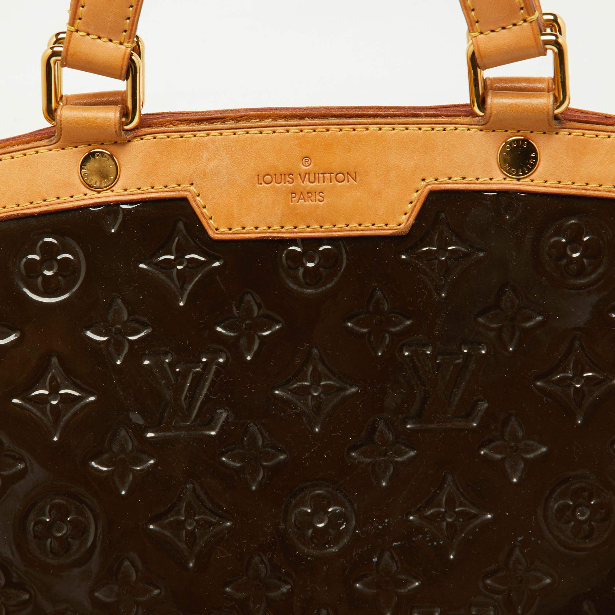 Women's Louis Vuitton Vert Bronze Monogram Vernis Brea GM Bag