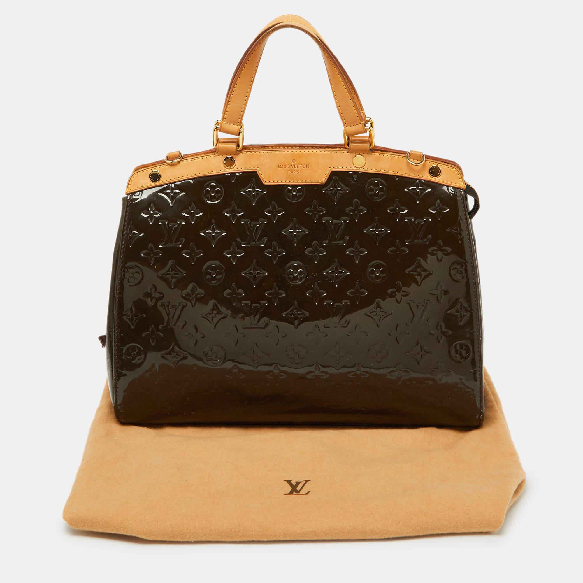 Louis Vuitton Vert Bronze Monogram Vernis Brea GM Bag 4