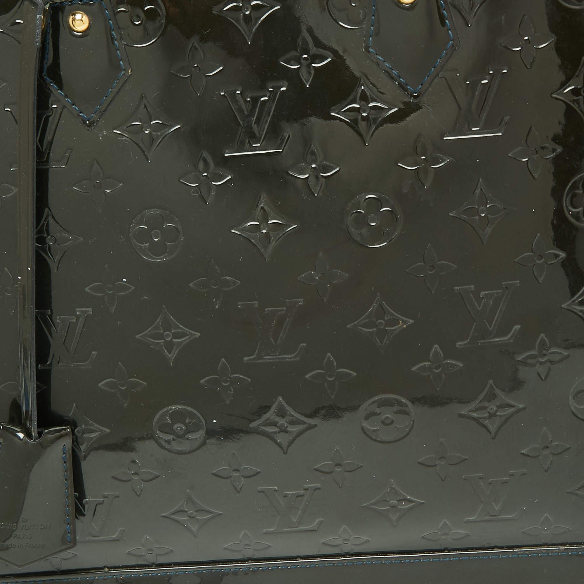 Louis Vuitton Vert Bronze Monogram Vernis Leather Alma GM Bag 5