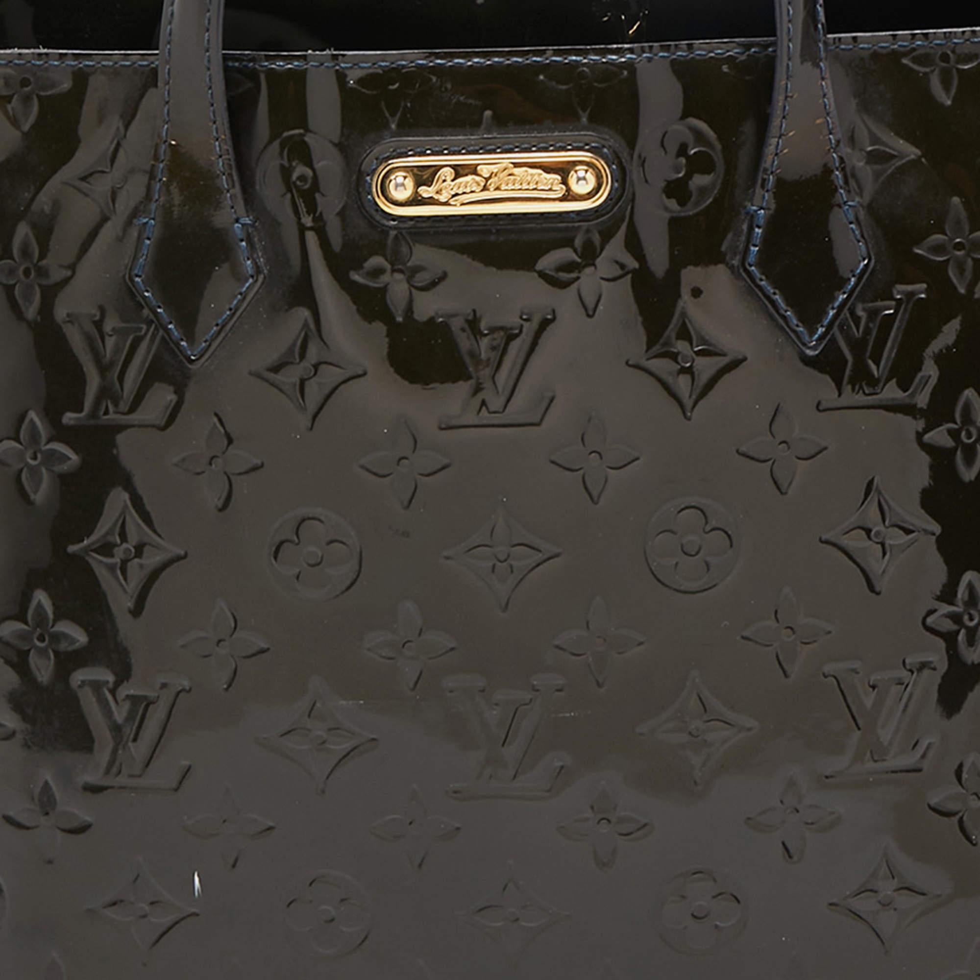 Women's Louis Vuitton Vert Bronze Monogram Vernis Wilshire MM Bag