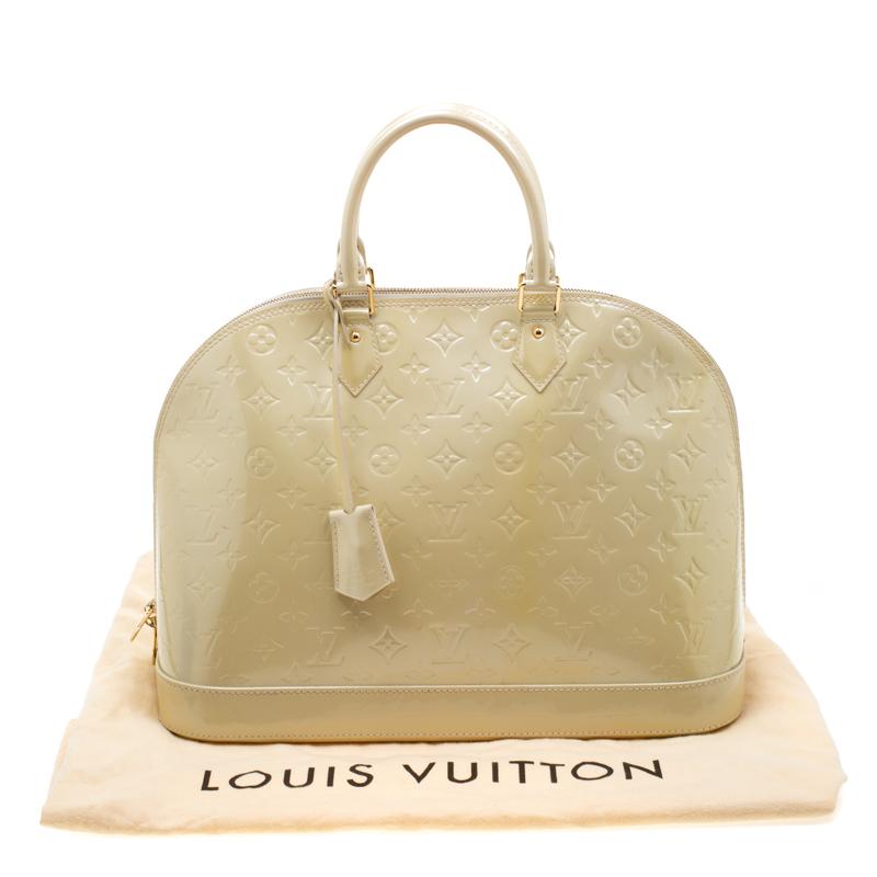 Louis Vuitton Vert Impression Monogram Vernis Alma GM Bag 6
