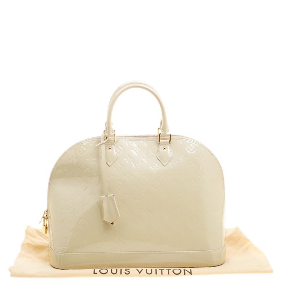 Louis Vuitton Vert Impression Monogram Vernis Alma GM Bag 7
