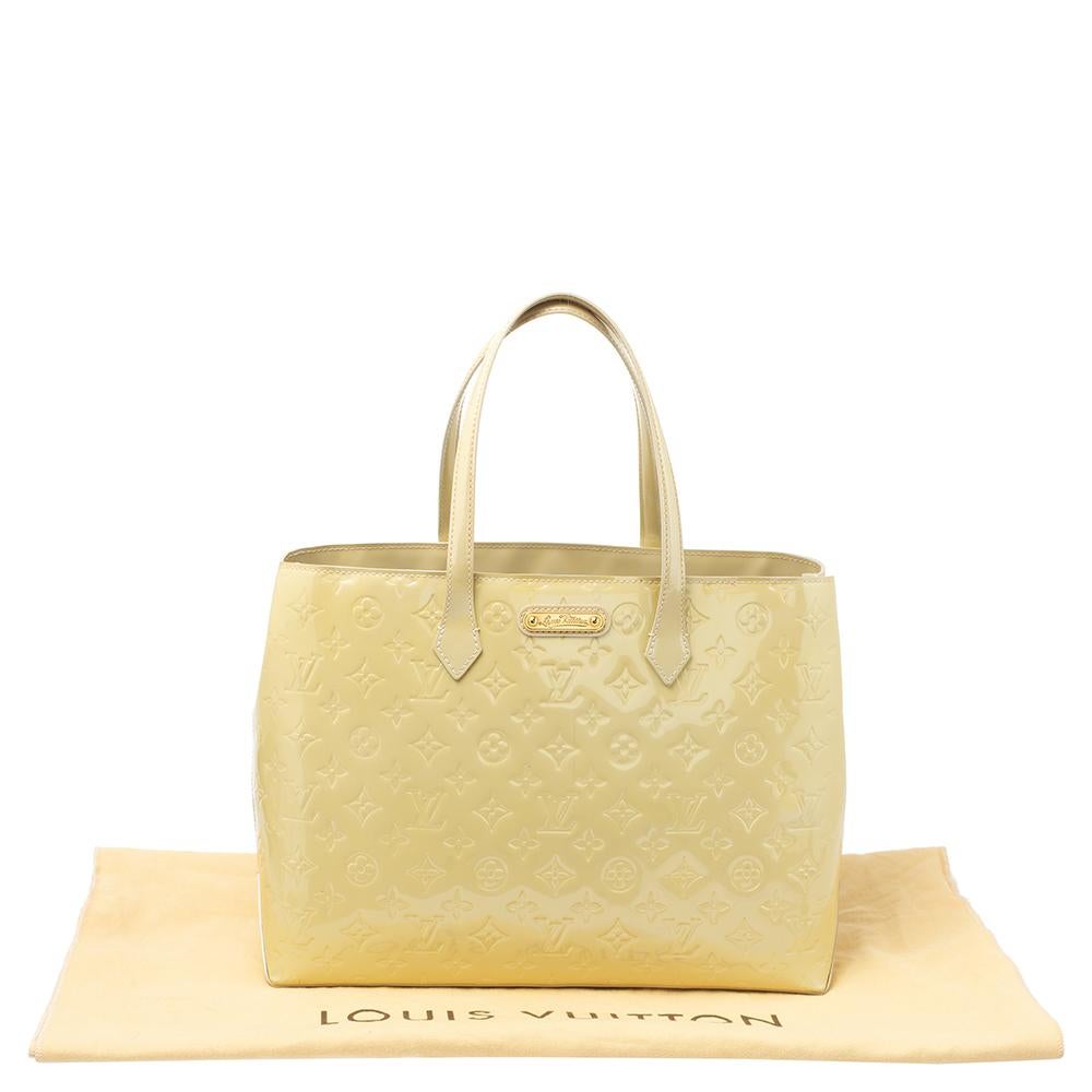 Louis Vuitton Vert Impression Monogram Vernis Wilshire MM Bag 3