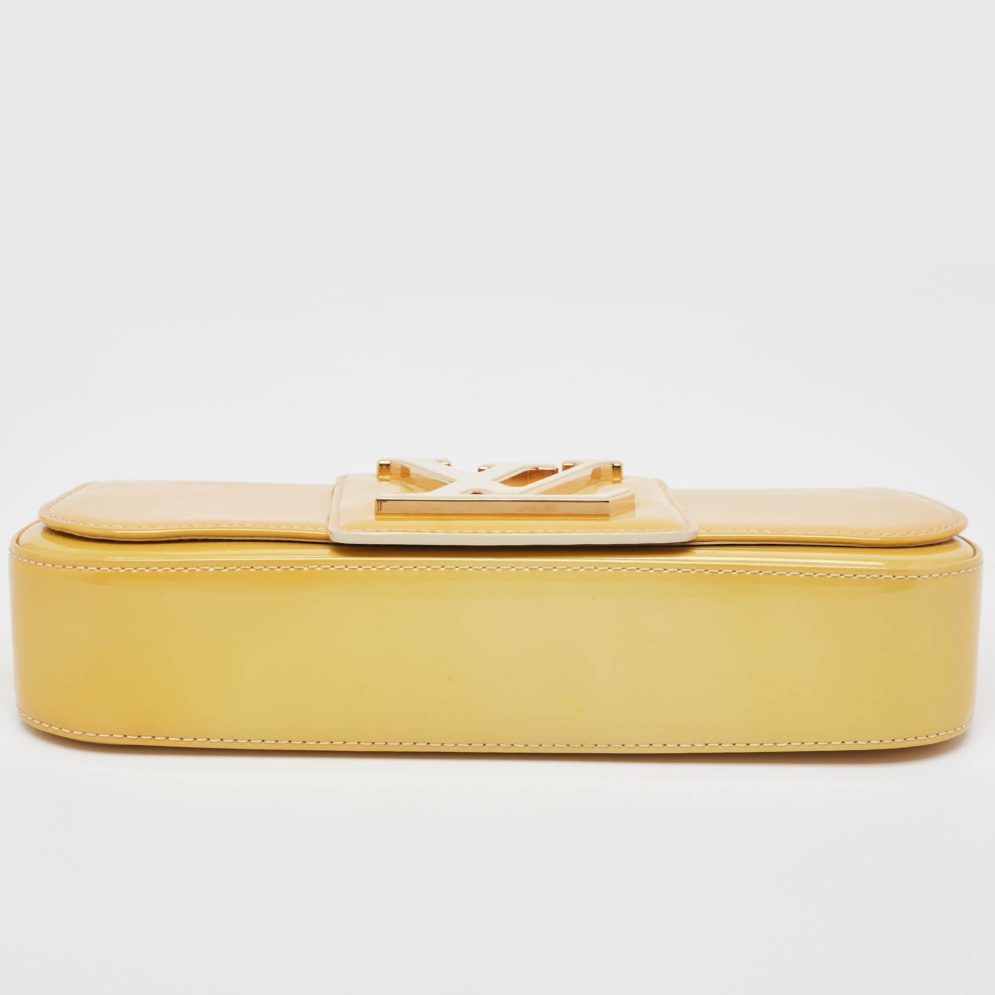 Louis Vuitton Vert Impression Patent Leather Sobe Clutch 3