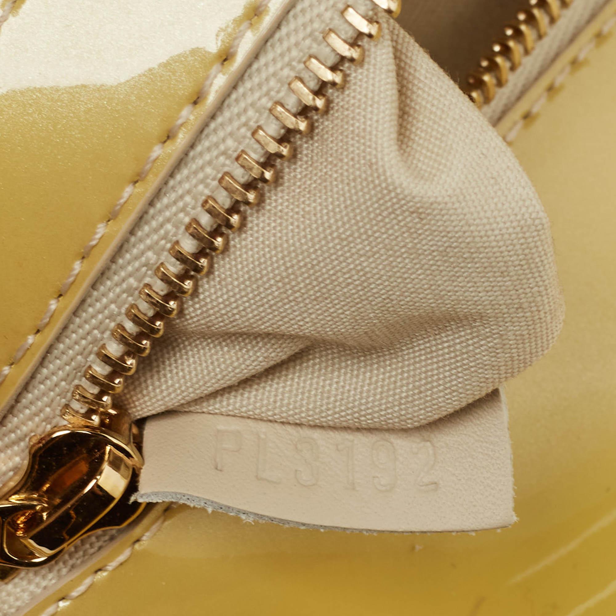 Louis Vuitton Vert Impression Patent Leather Sobe Clutch 5