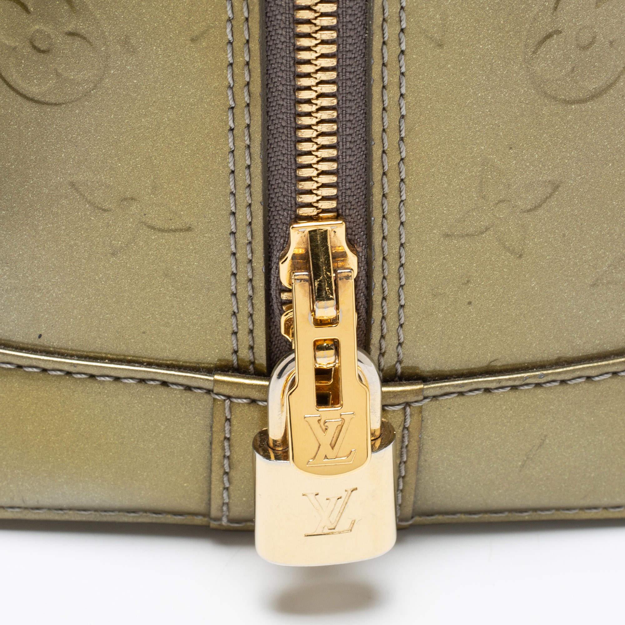Louis Vuitton Vert Olive Monogram Vernis Leather Alma GM Bag 6