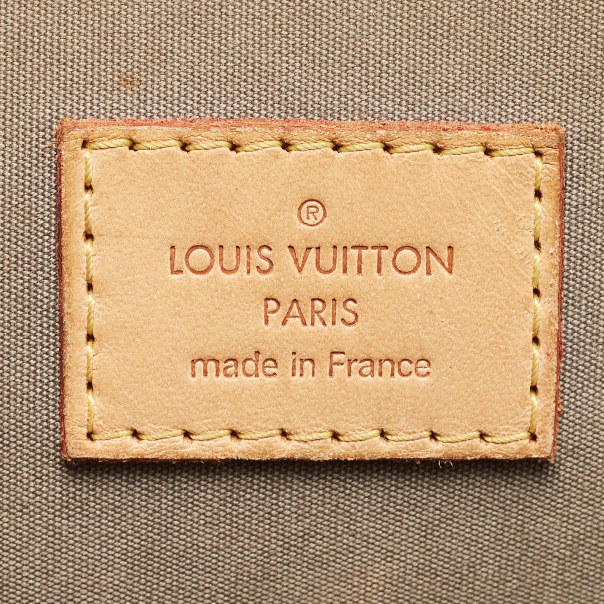 Louis Vuitton Vert Olive Monogram Vernis Leather Alma GM Bag For Sale 6