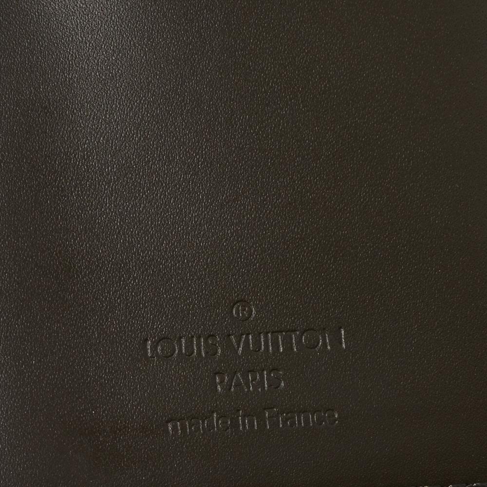Louis Vuitton Vert Olive Monogram Vernis Leather Small Ring Agenda Cover In Fair Condition In Dubai, Al Qouz 2