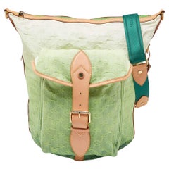 Louis Vuitton Vert Ombre Monogramm Denim Sunburst Limited Edition PM Tasche mit Sonnenschliff